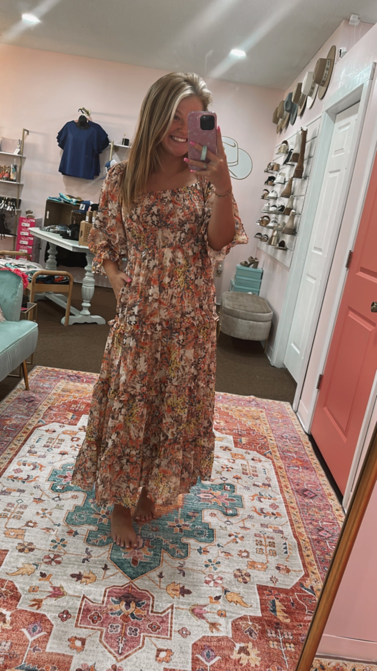 Willow Floral Smocked Midi
