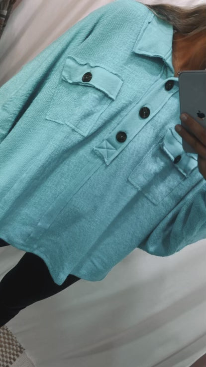 Katie Oversized Button Pullover
