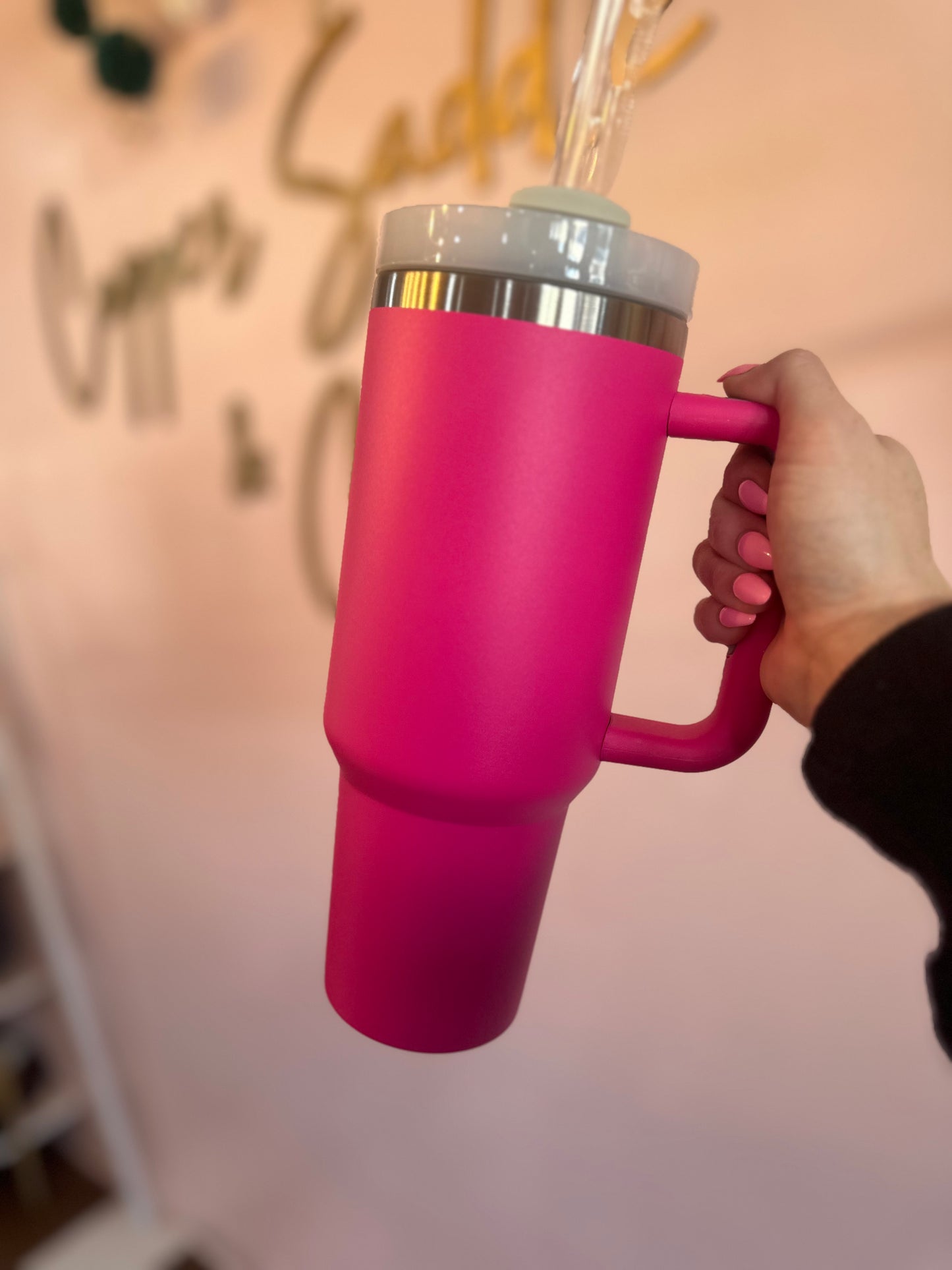 Delilah Stainless Tumbler - Fuchsia