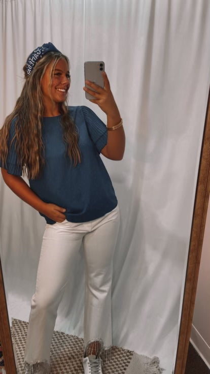 Rhinestone White Jeans