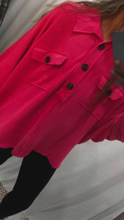 Rachel Oversized Button Pullover