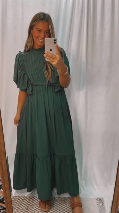 Kylie Ruffled Sleeve Dress