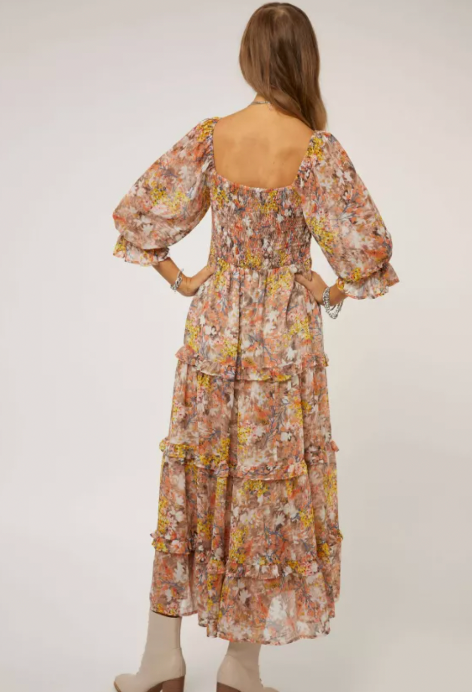 Willow Floral Smocked Midi