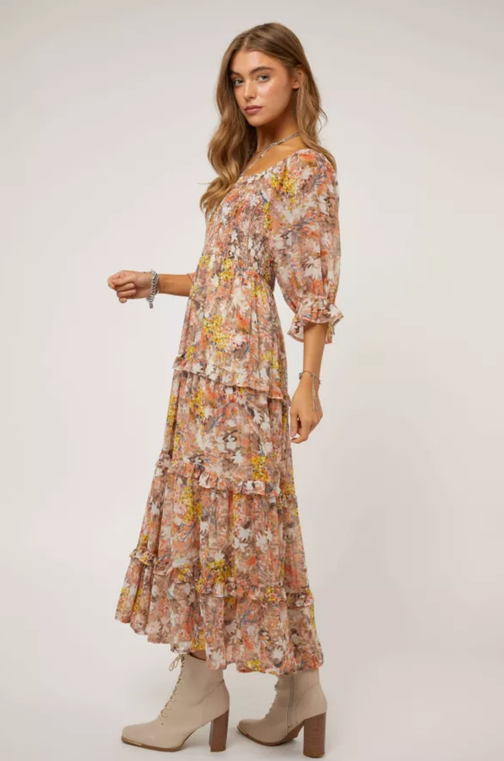 Willow Floral Smocked Midi