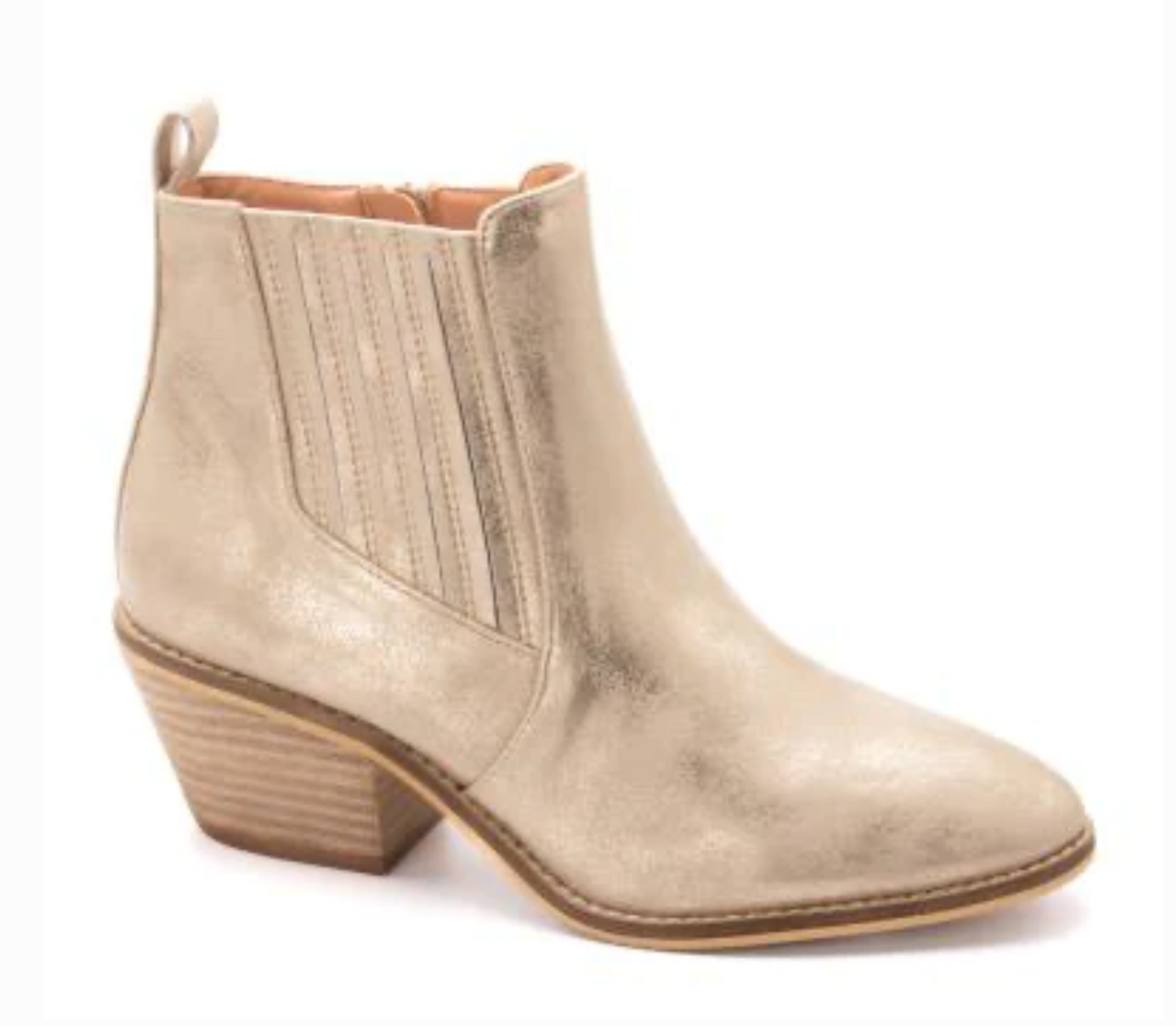 Potion Gold Metallic Booties - Corkys