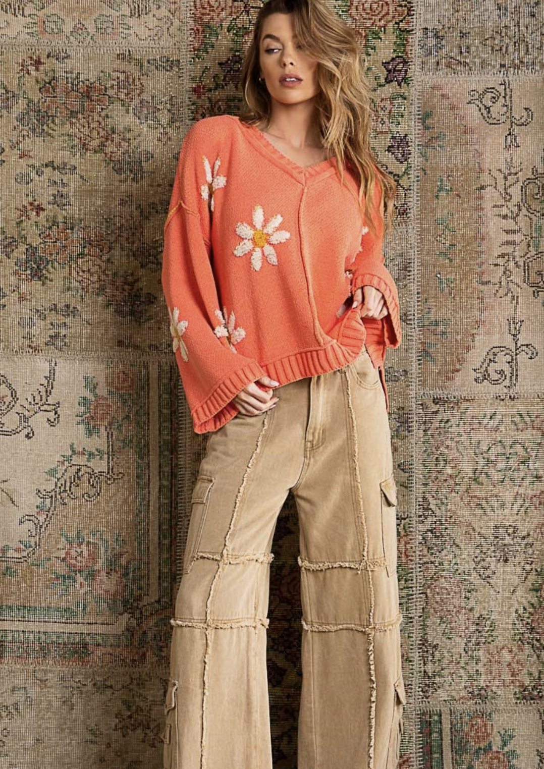 Brandy Floral Chenille Sweater