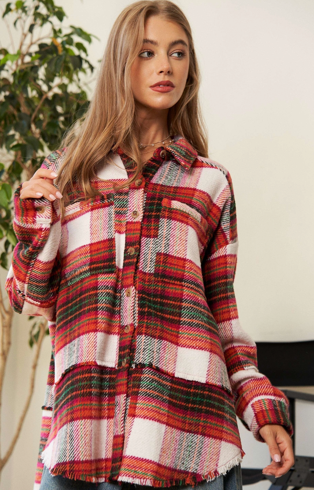 Mollie Multi Plaid Shacket