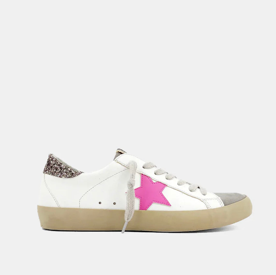 Paris Light Grey W Pink Sneakers- SHU SHOP
