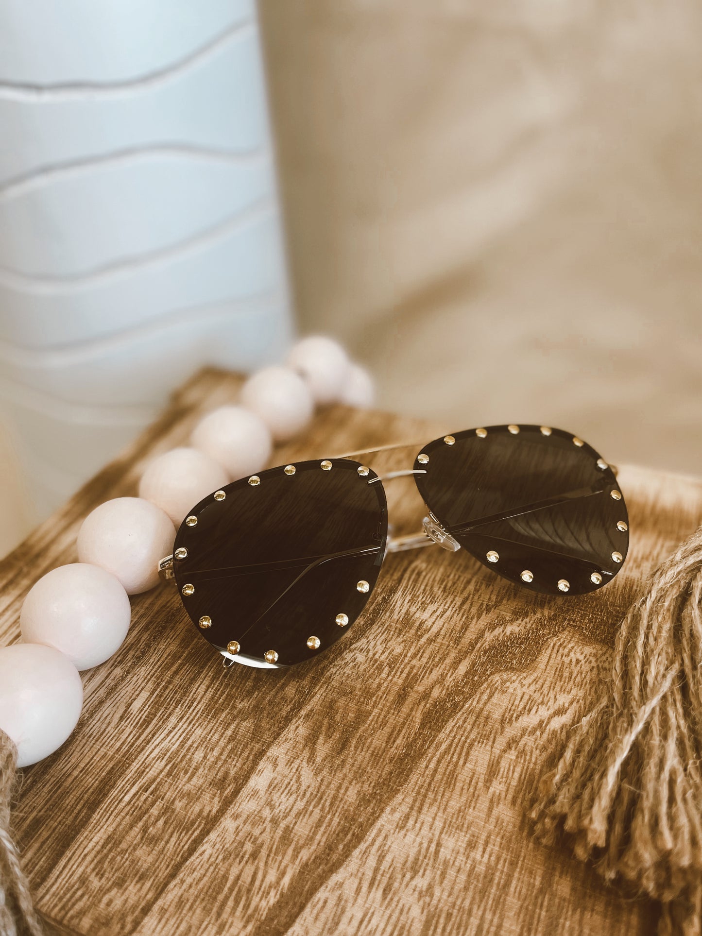 Sunny daze Studded Sunglasses- Black
