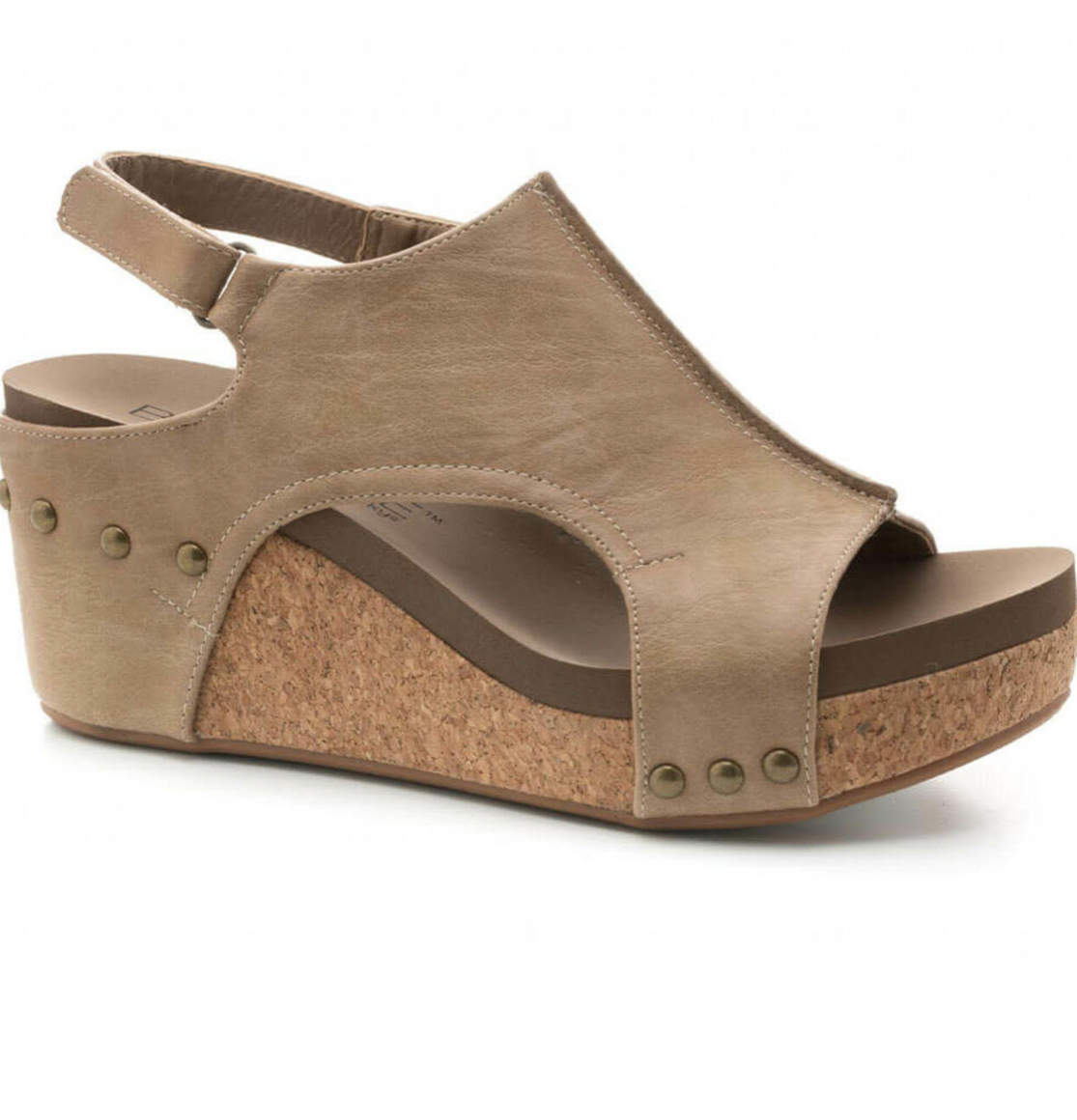Carley Taupe Wedges-Corkys