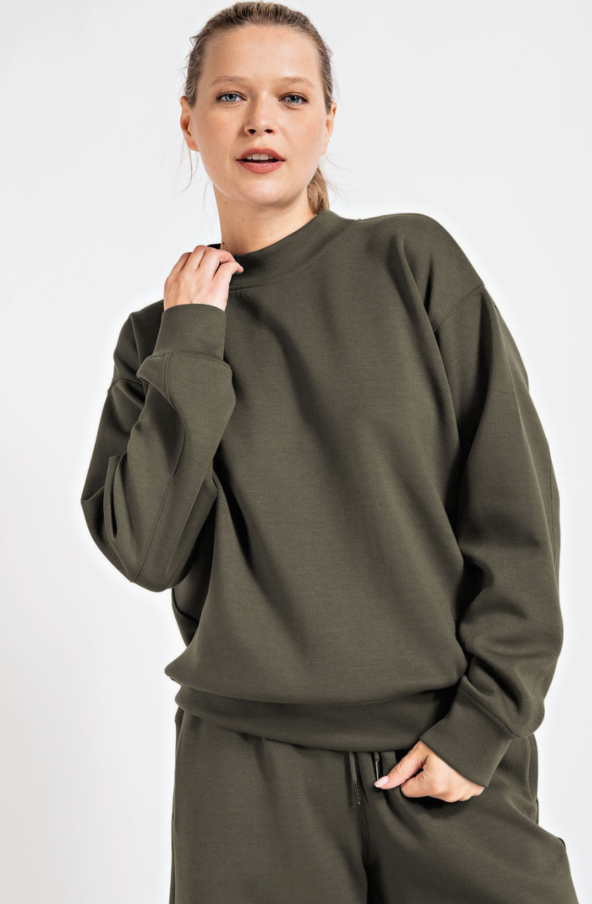 Reese Crew Sweatshirt - OLIVE