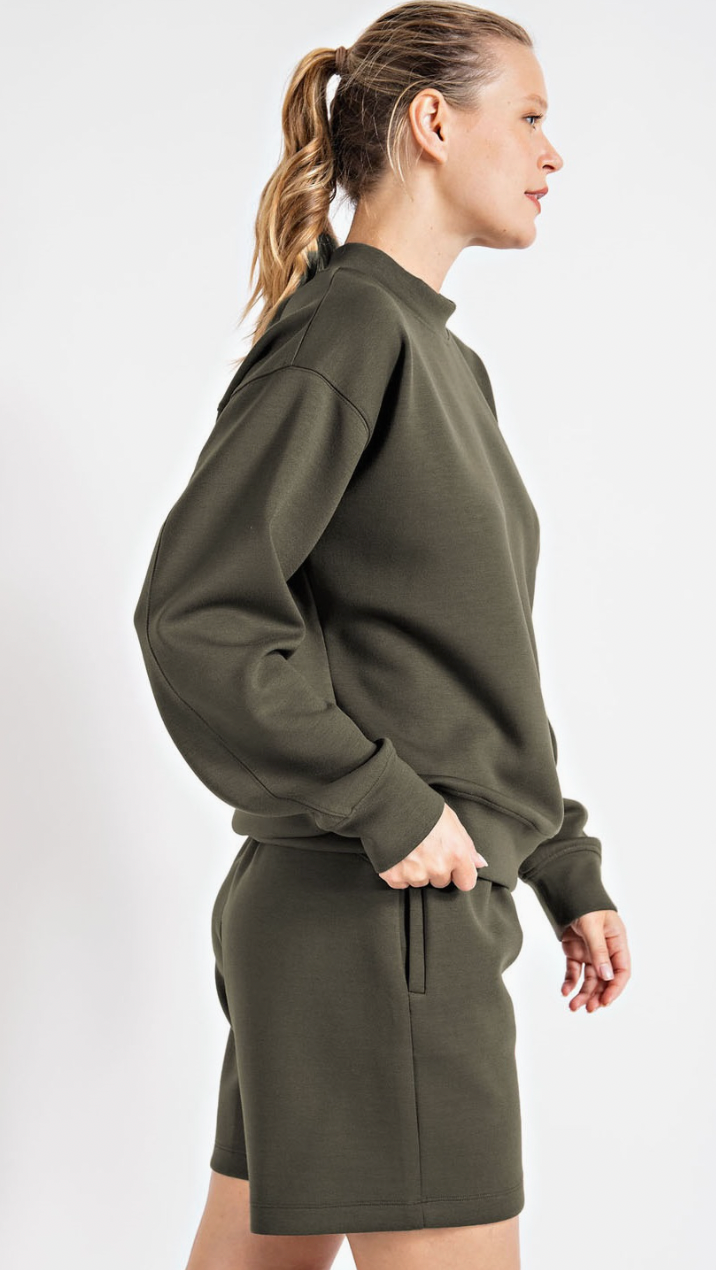 Reese Crew Sweatshirt - OLIVE
