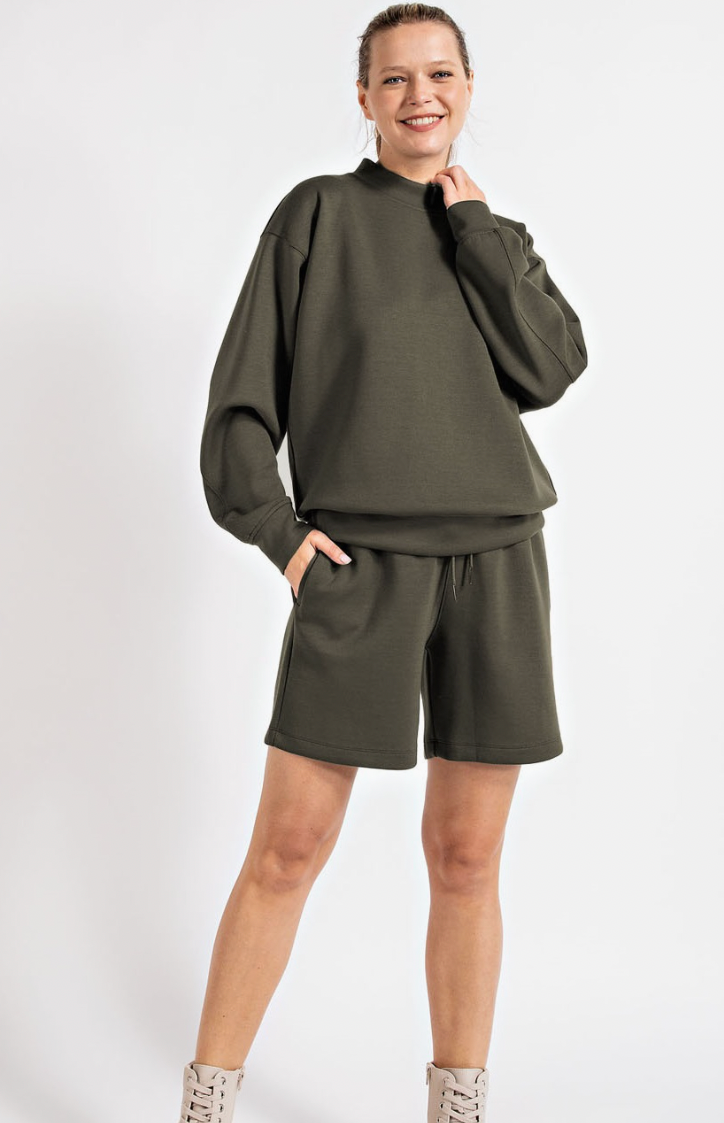 Reese Crew Sweatshirt - OLIVE