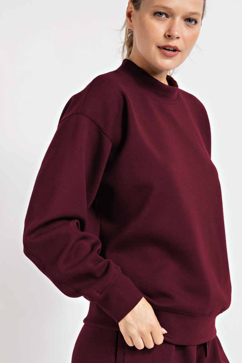 Reese Crew Sweatshirt - WINE