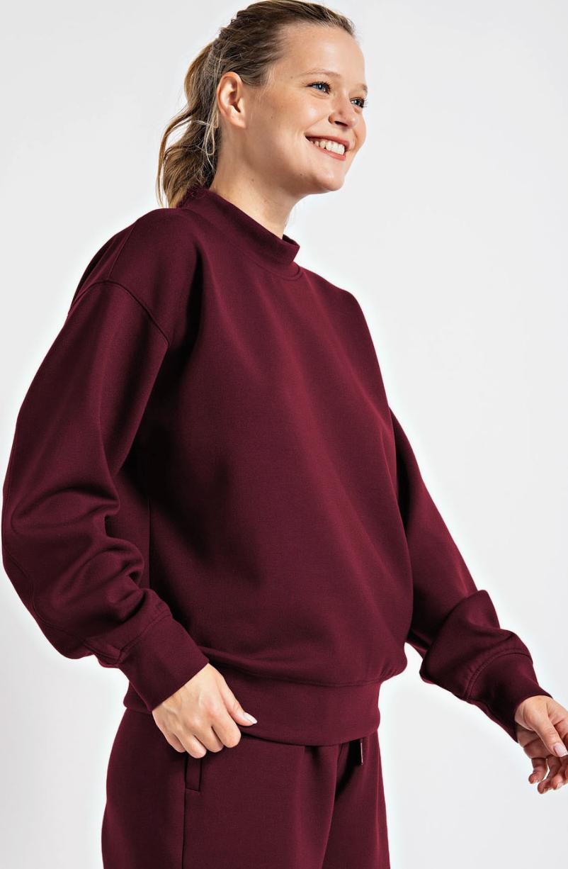 Reese Crew Sweatshirt - WINE