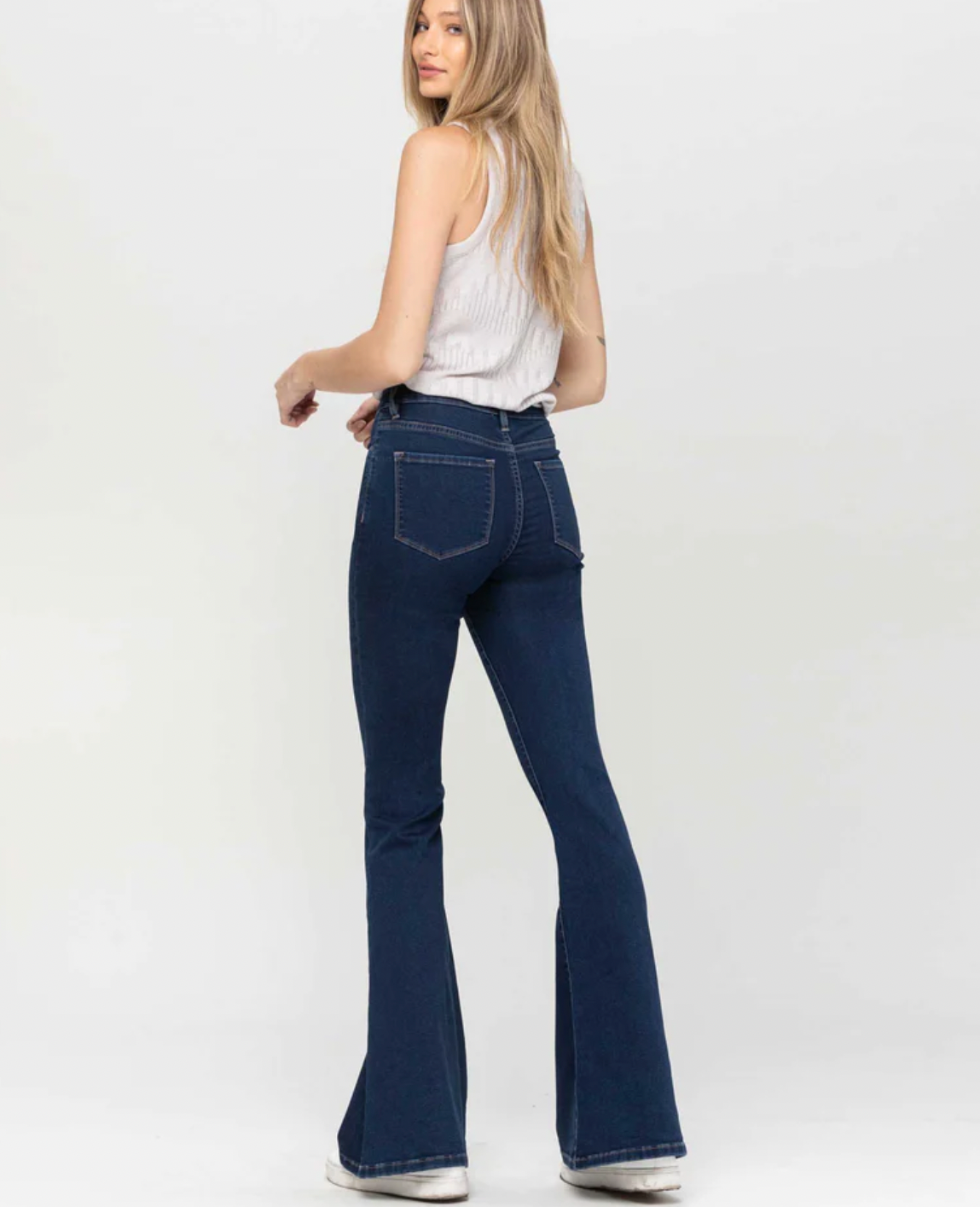 Bella High Rise Button Up Flare
