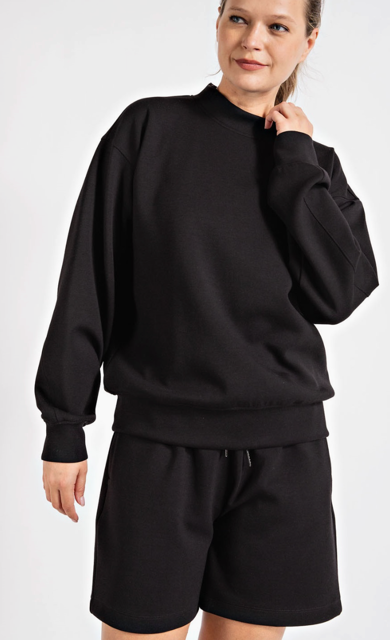 Reese Crew Sweatshirt - BLACK