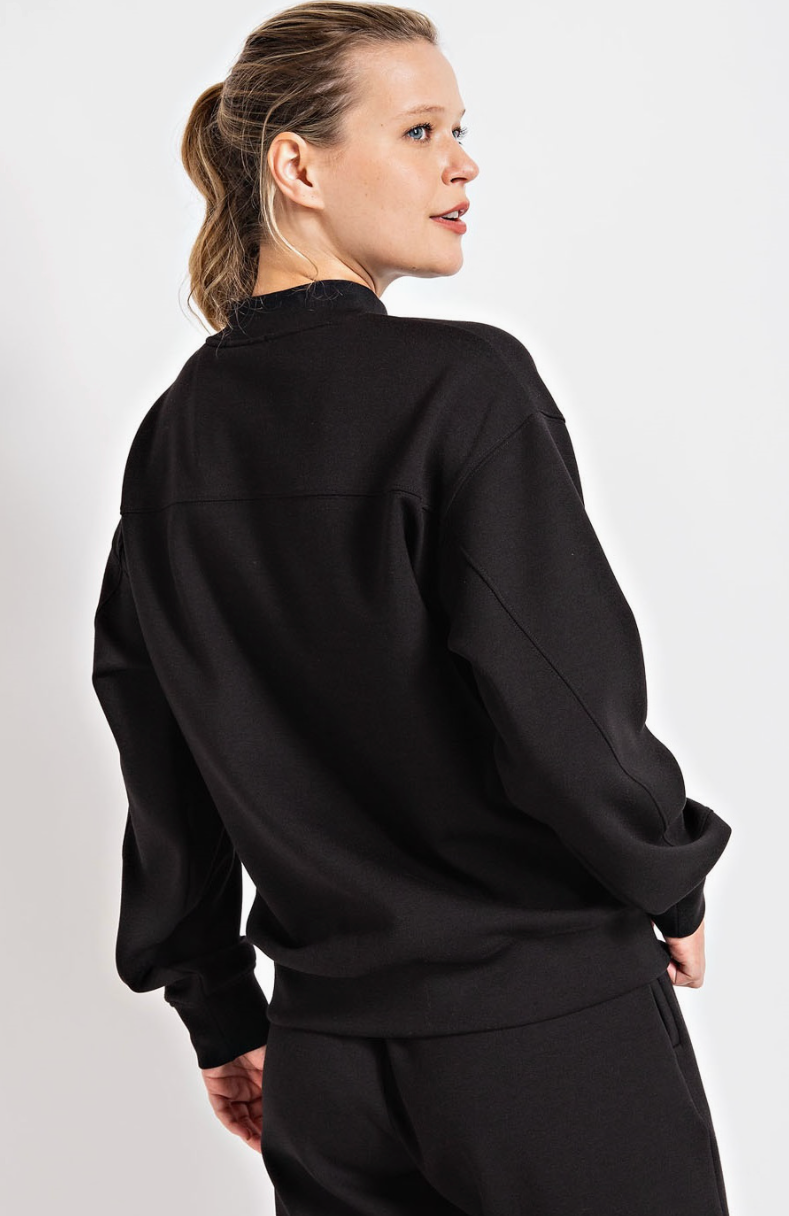Reese Crew Sweatshirt - BLACK