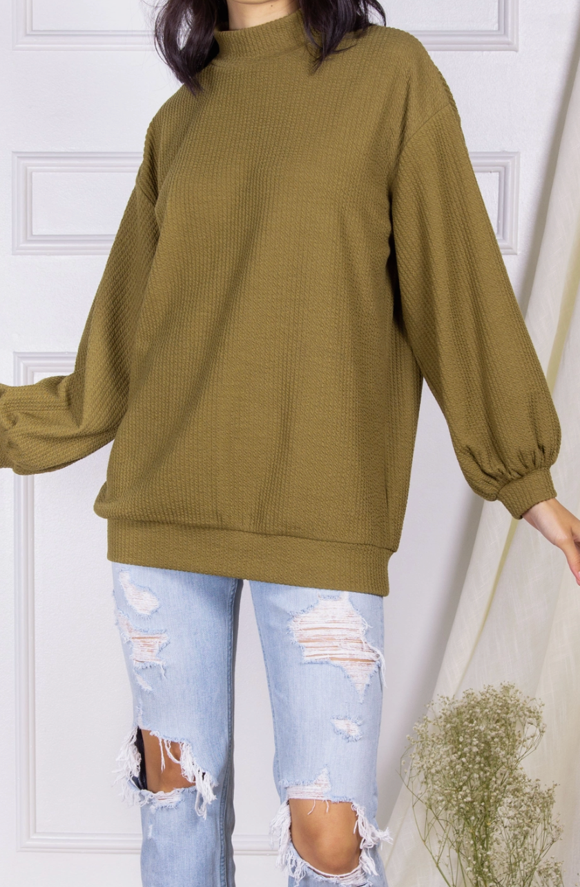 The Jackie O Textured Sweater Top
