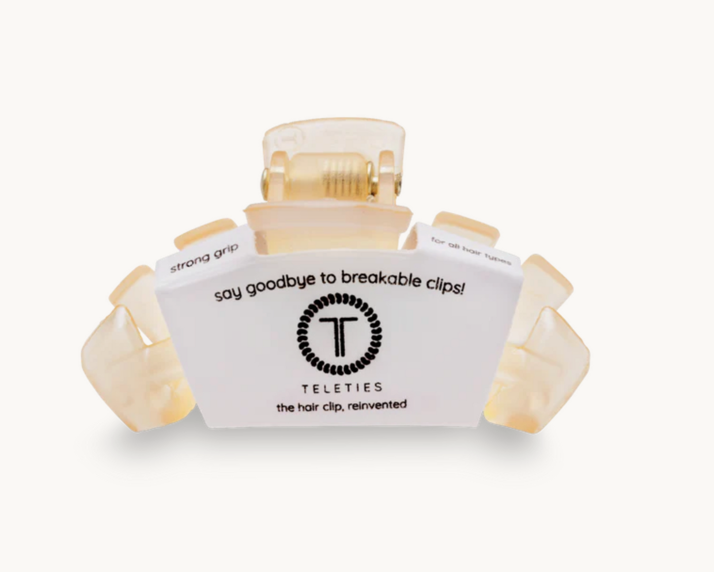 Tiny Teleties Almond Beige Hair Clip