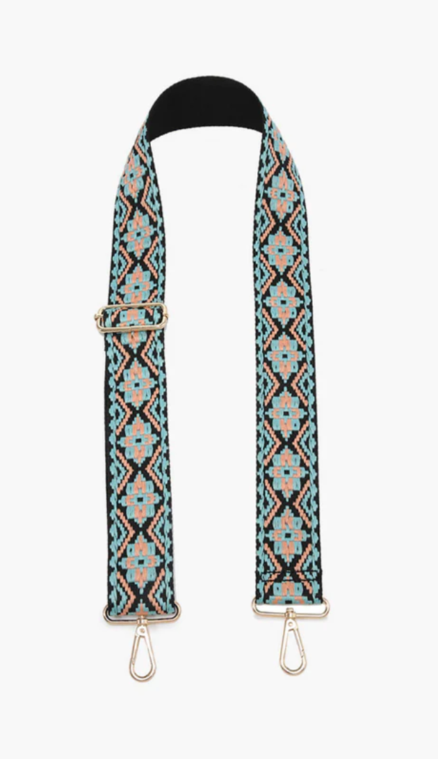 Boho Guitar Strap - Turquoise