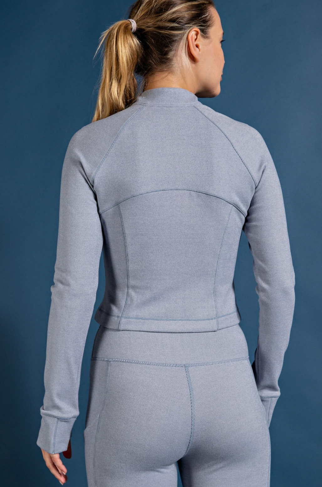 Kiley Rib Brushed Zip Up