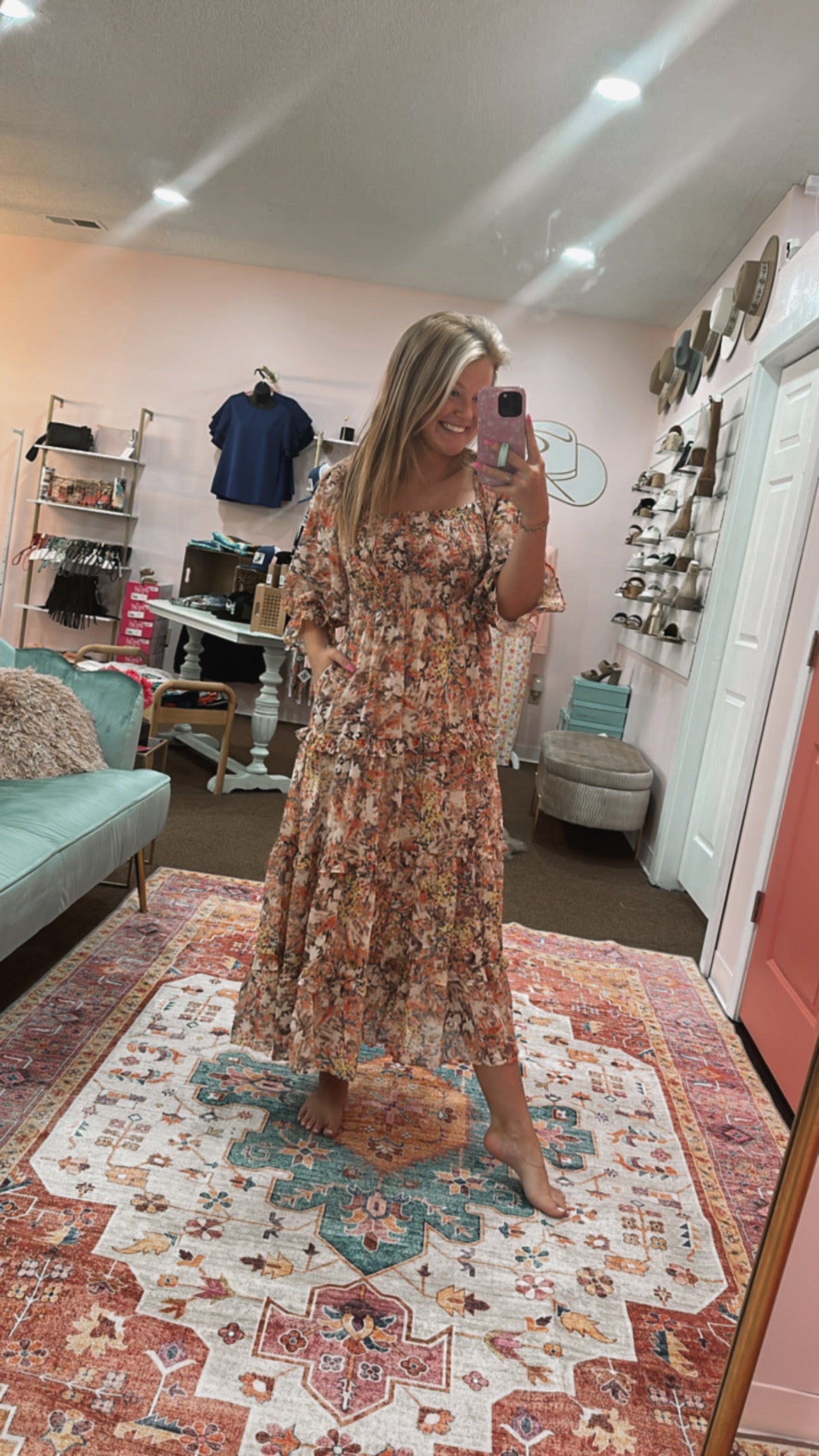 Willow Floral Smocked Midi