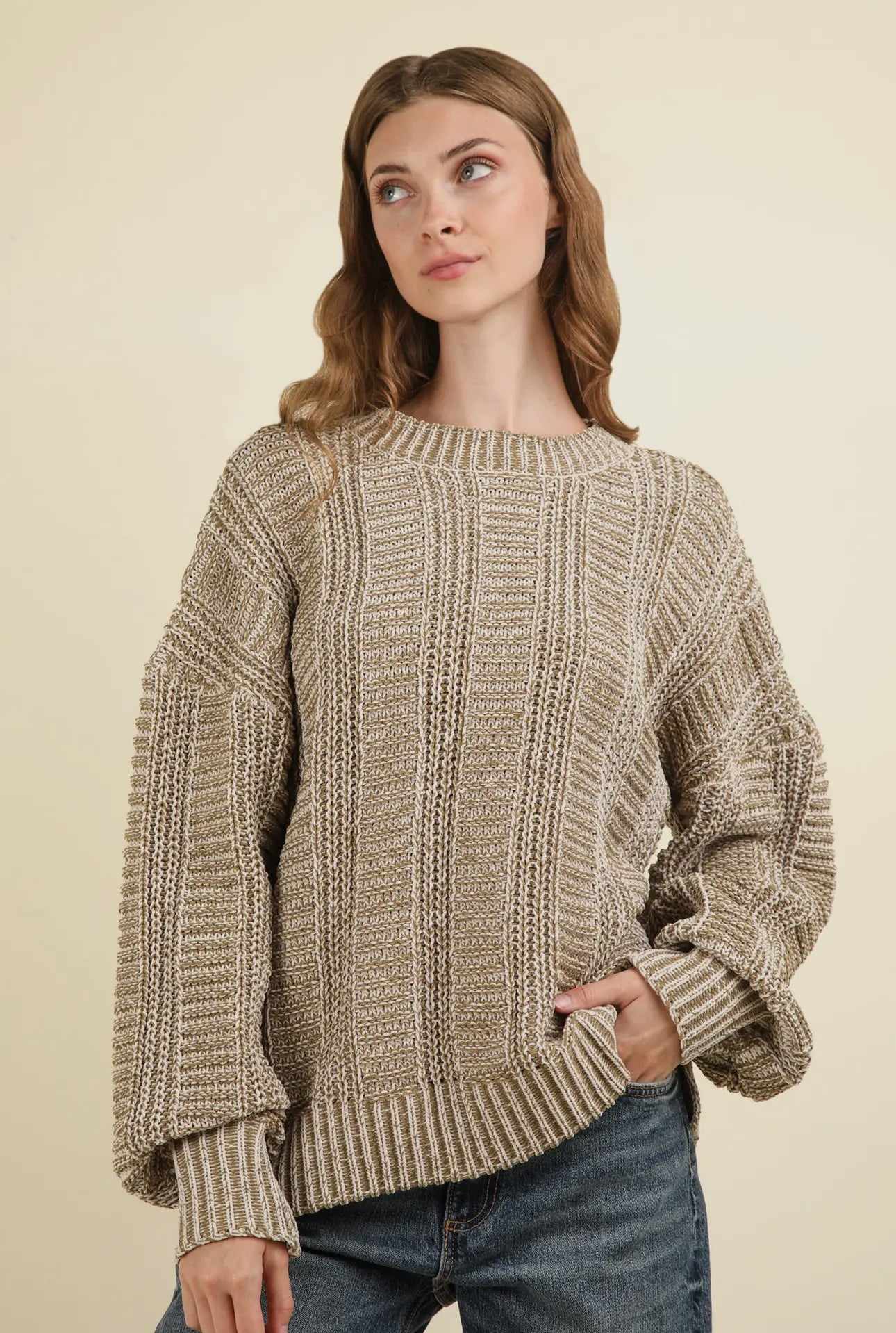 Belle Cozy Sweater - Olive