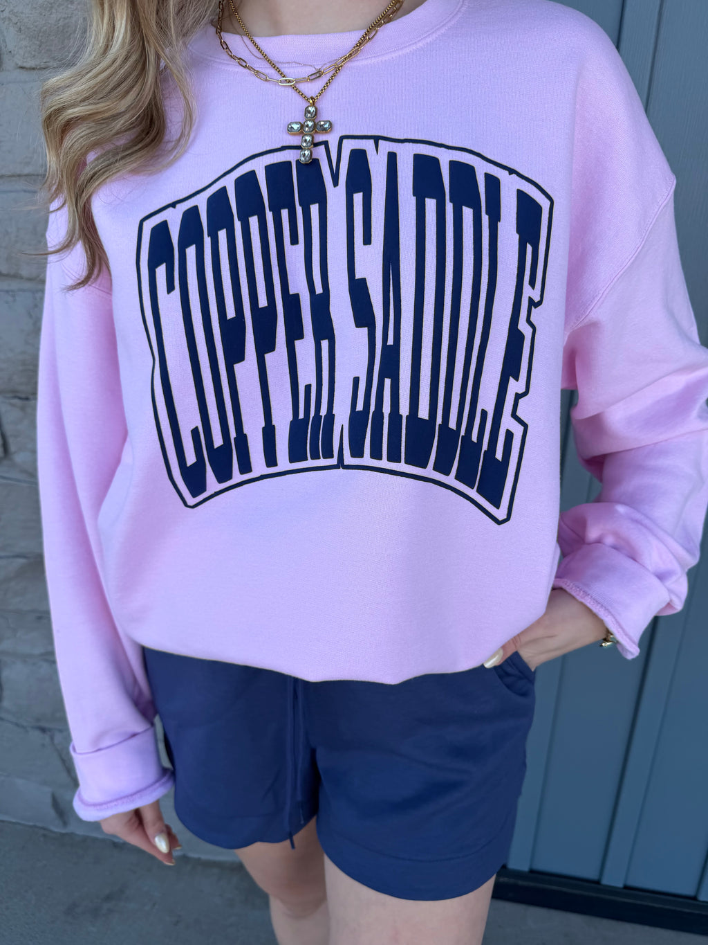COPPER SADDLE SWEATSHIRT - PINK