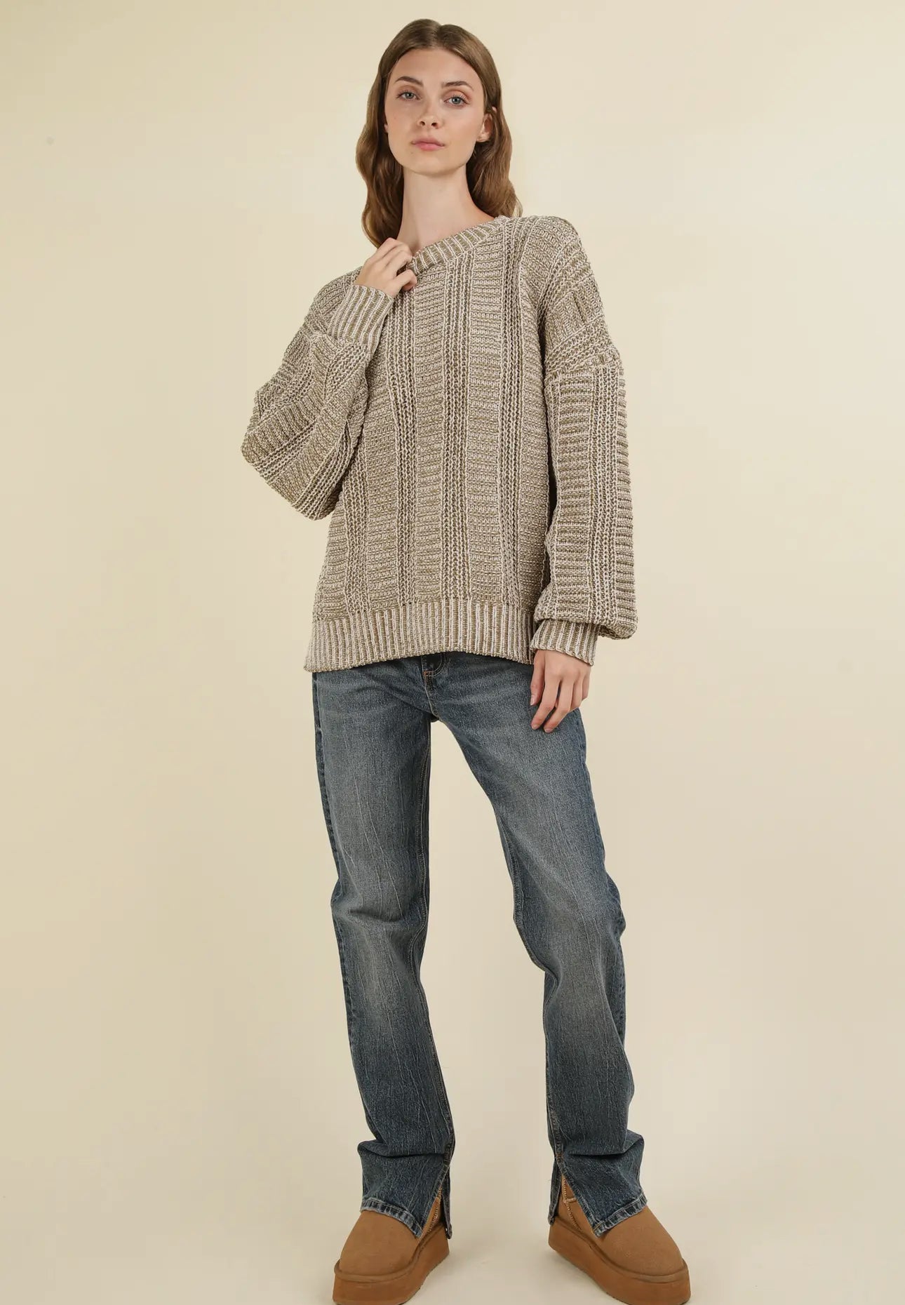 Belle Cozy Sweater - Olive