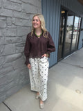 Tyler Lace Long Sleeve - Chocolate