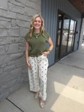 Darcy Lace Top - Olive