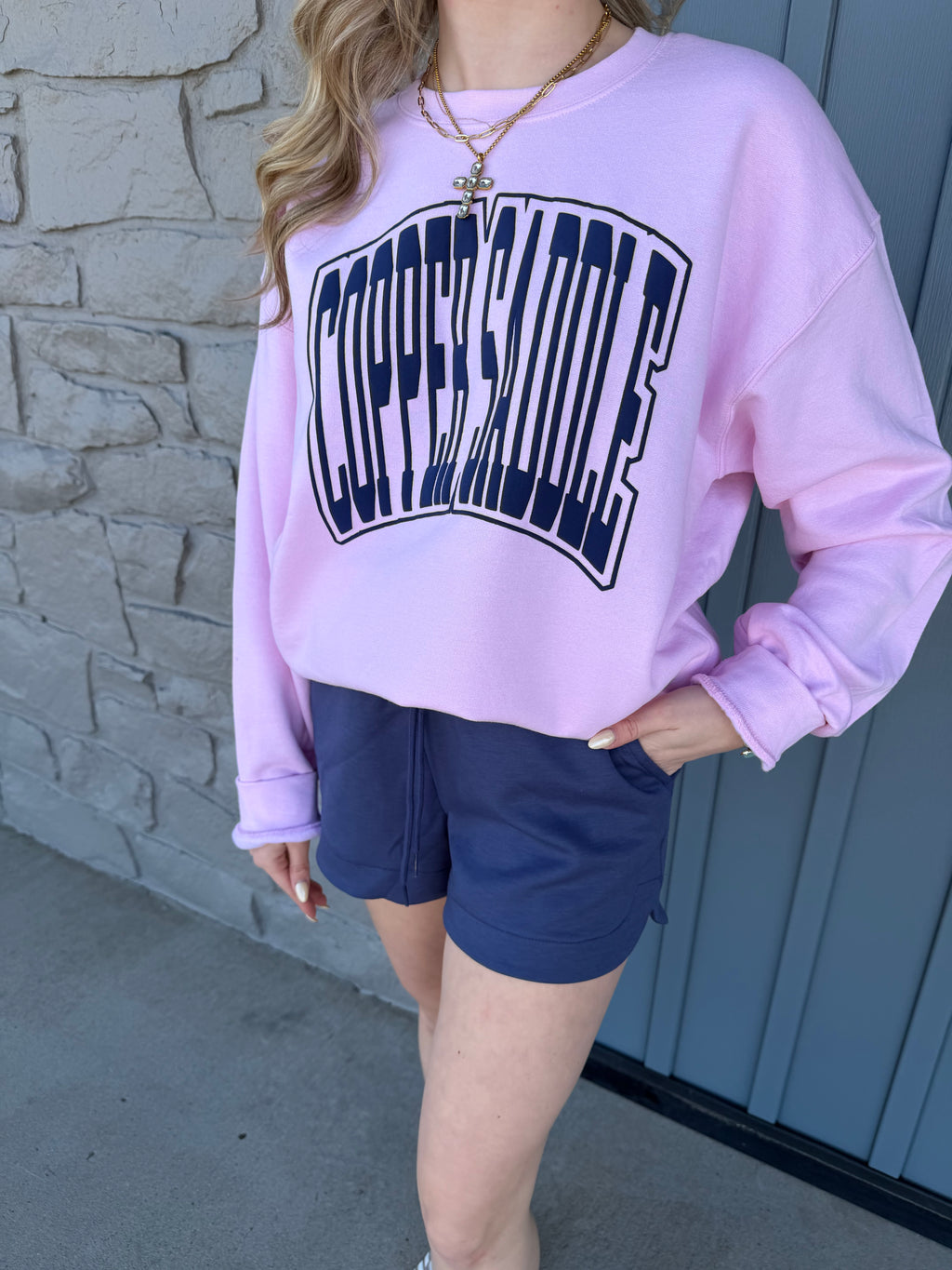 COPPER SADDLE SWEATSHIRT - PINK