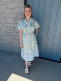 Ivy Midi Dress - GRN/BLUE