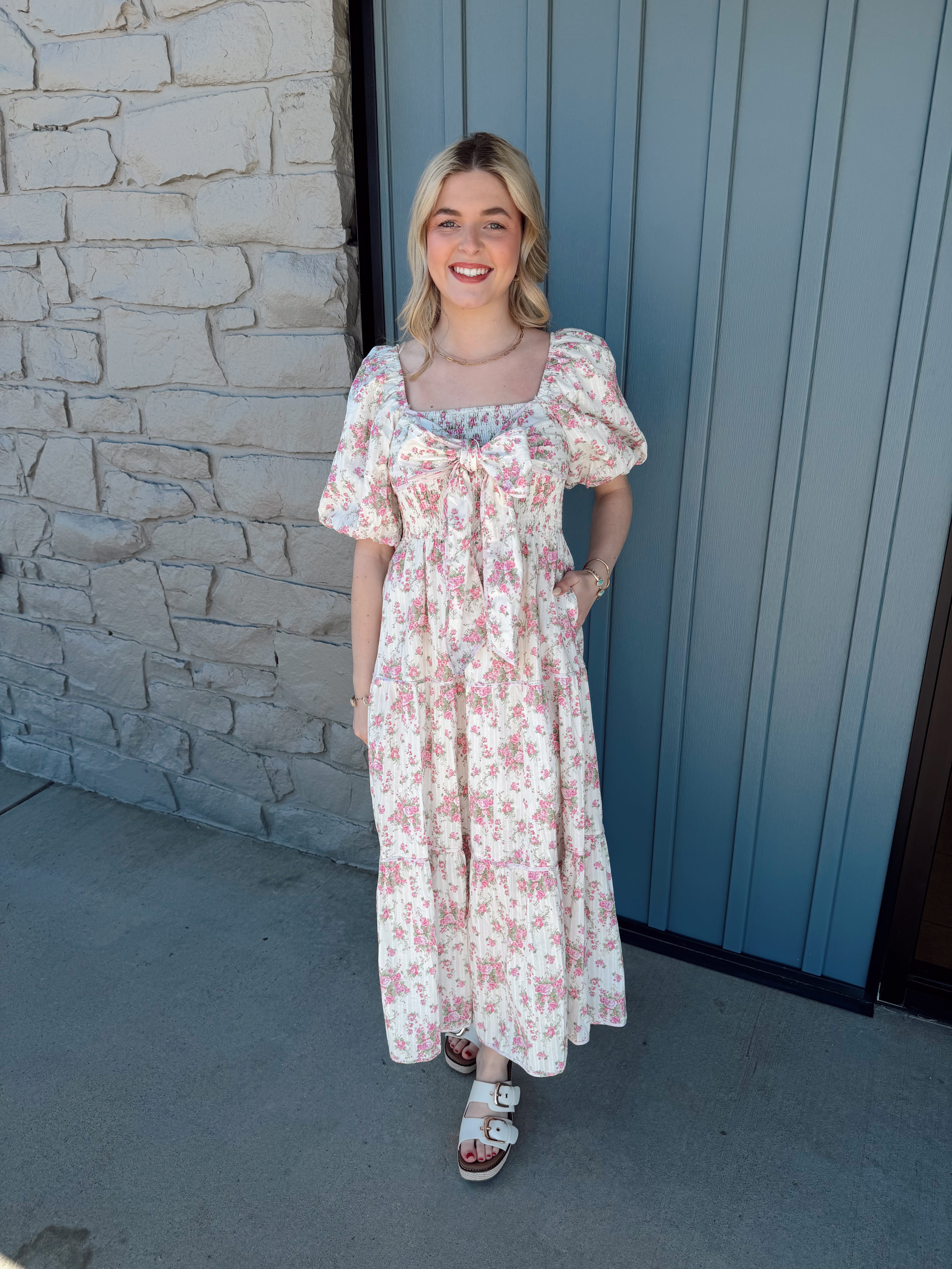 Charleston Bow Tie Midi Dress