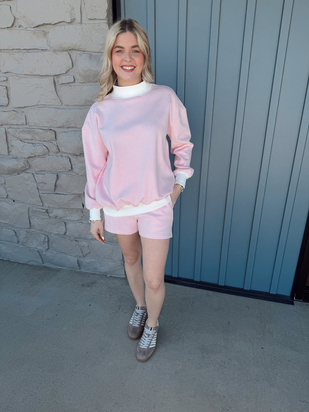 Roxy Striped Set - PINK