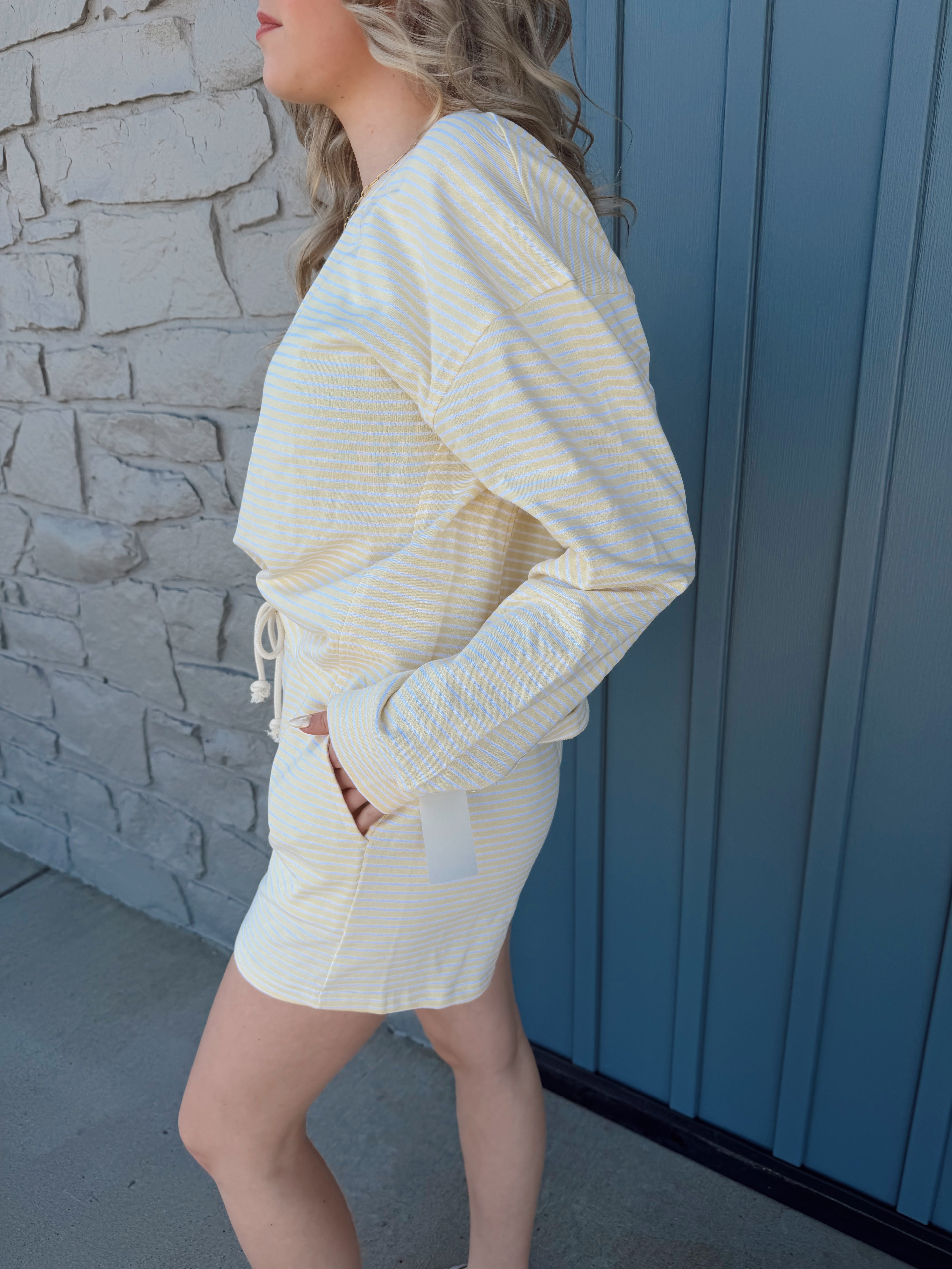 Boardwalk Stripe Set - YELLOW/WHT