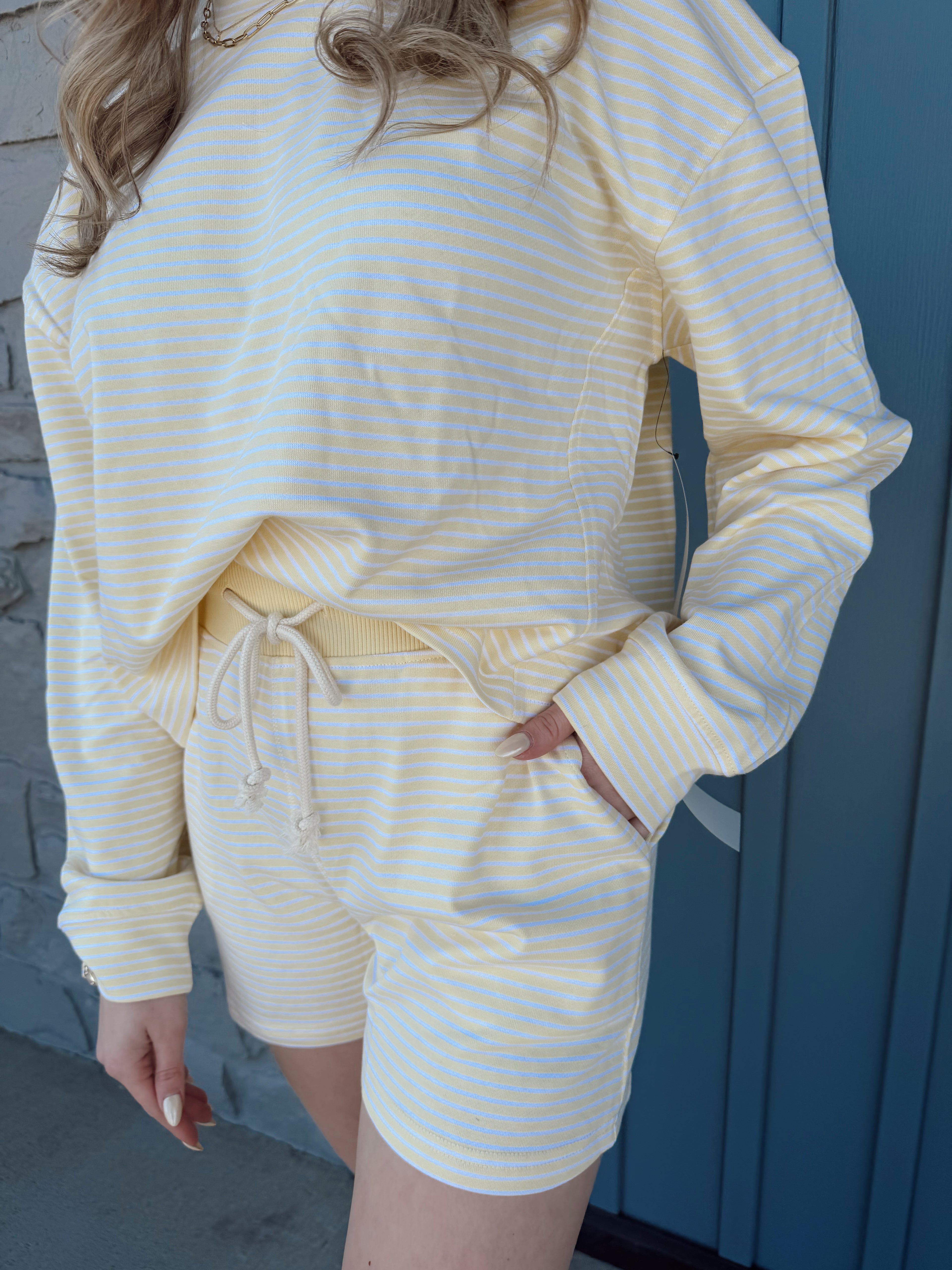 Boardwalk Stripe Set - YELLOW/WHT