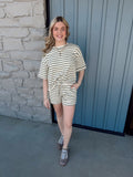 Olive Striped Set