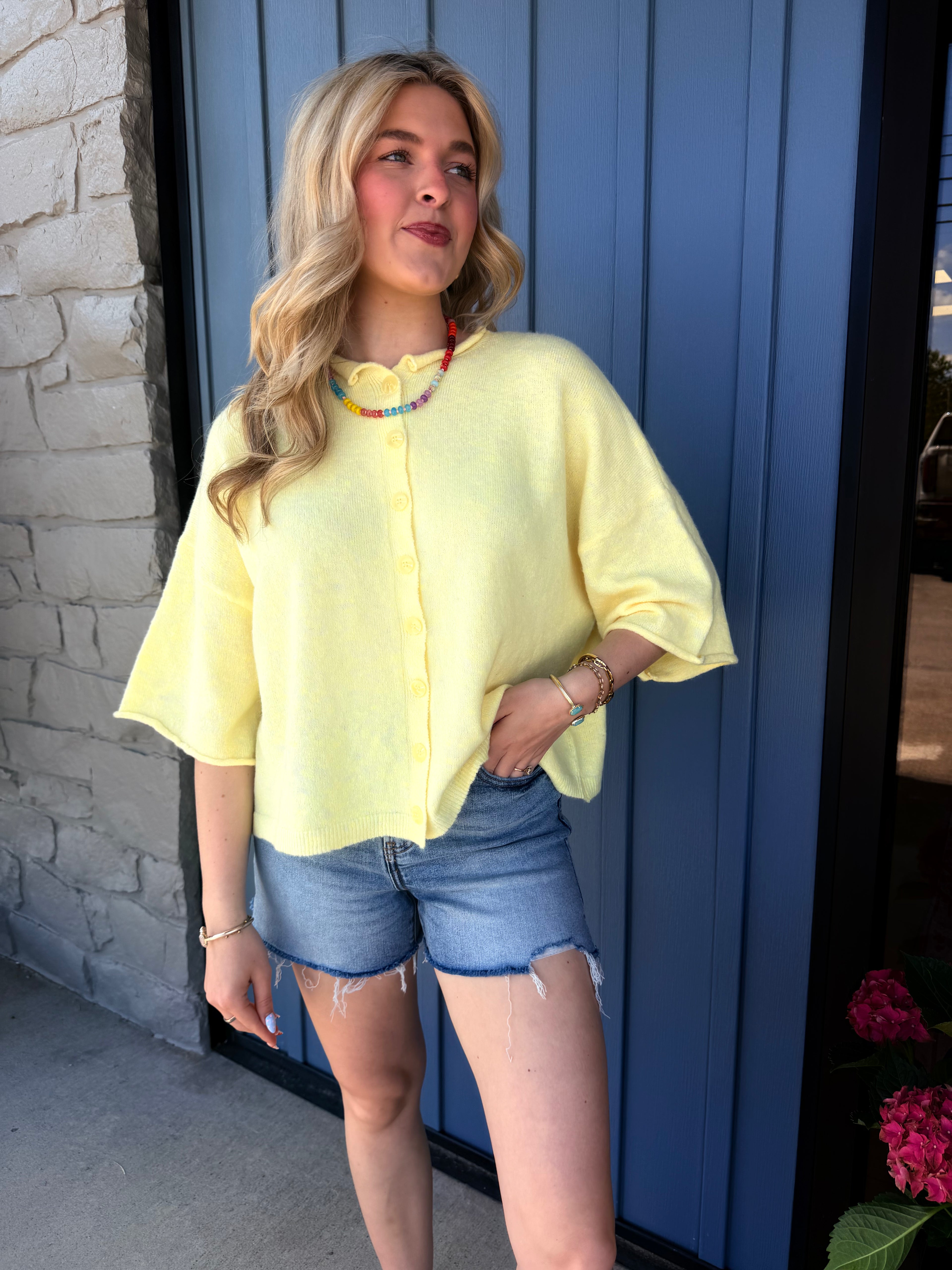 Sammie Butter Yellow Cardi