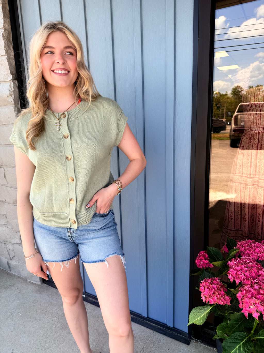 Harper Sage Green Sweater Top