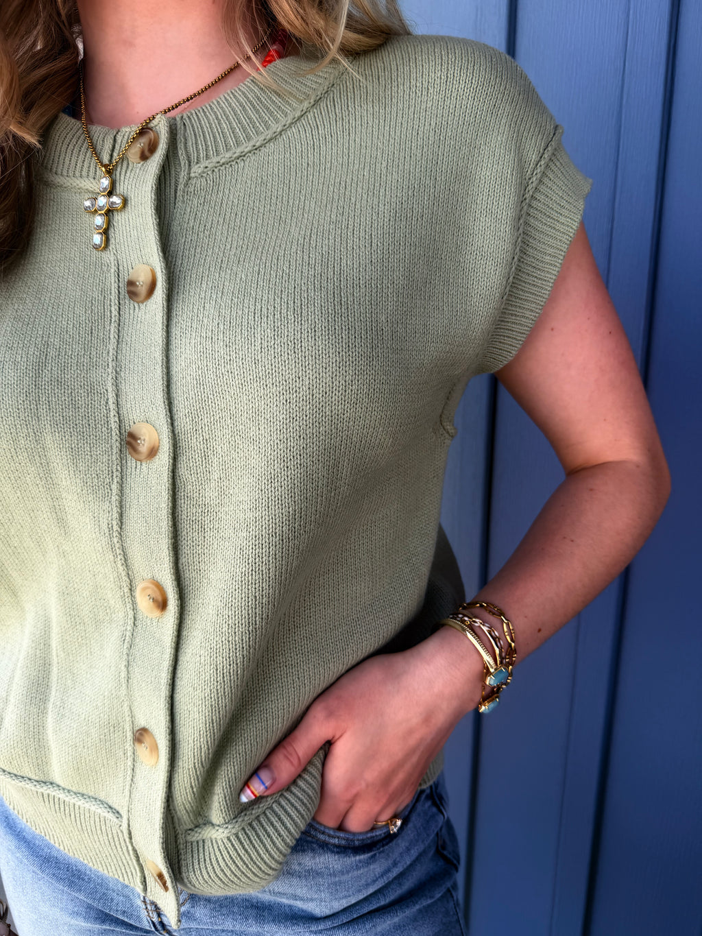 Harper Sage Green Sweater Top