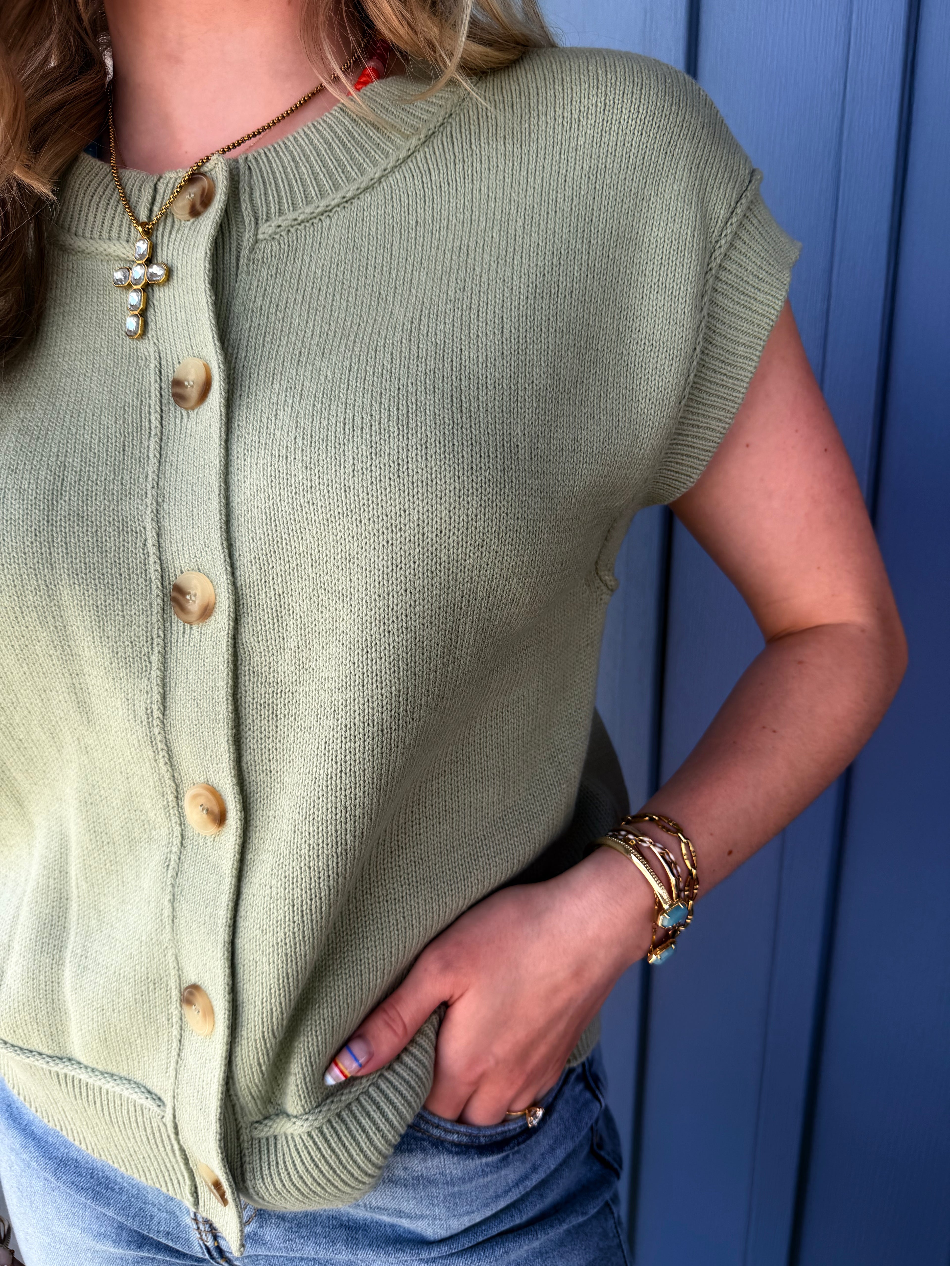 Harper Sage Green Sweater Top
