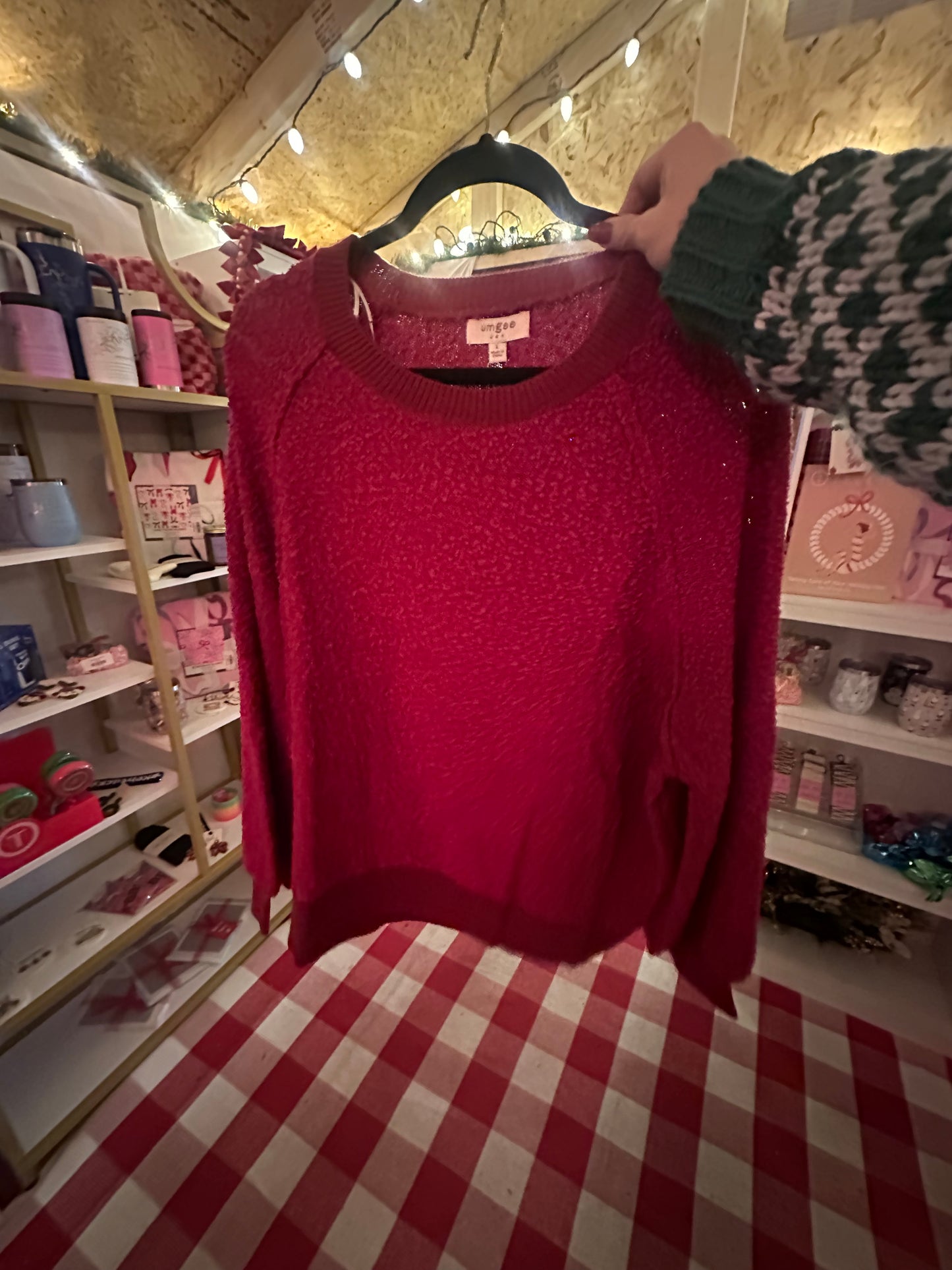 DOORBUSTER Terry Sweater - Red