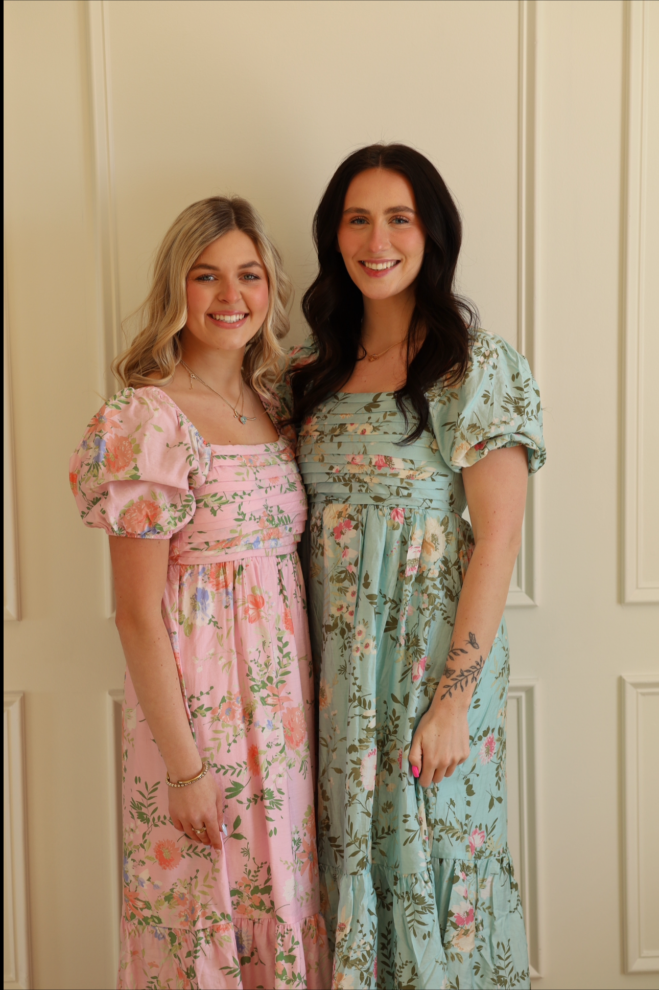Pink Katie Floral Pleated Midi Dress