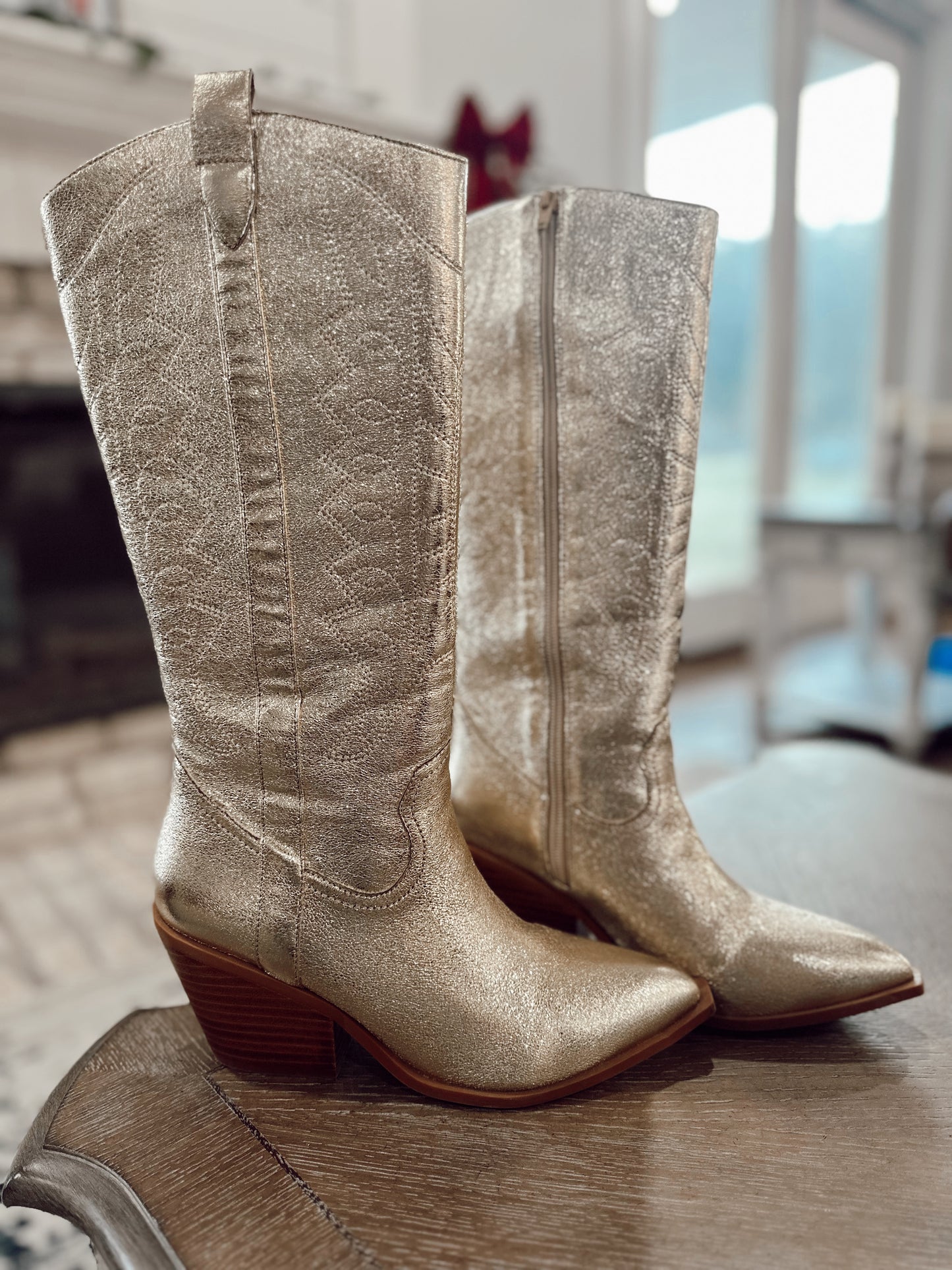 Howdy Girl Boots Gold Metallic - Corkys
