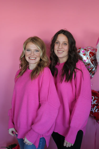 Trisha Oversized Sweater - Pink