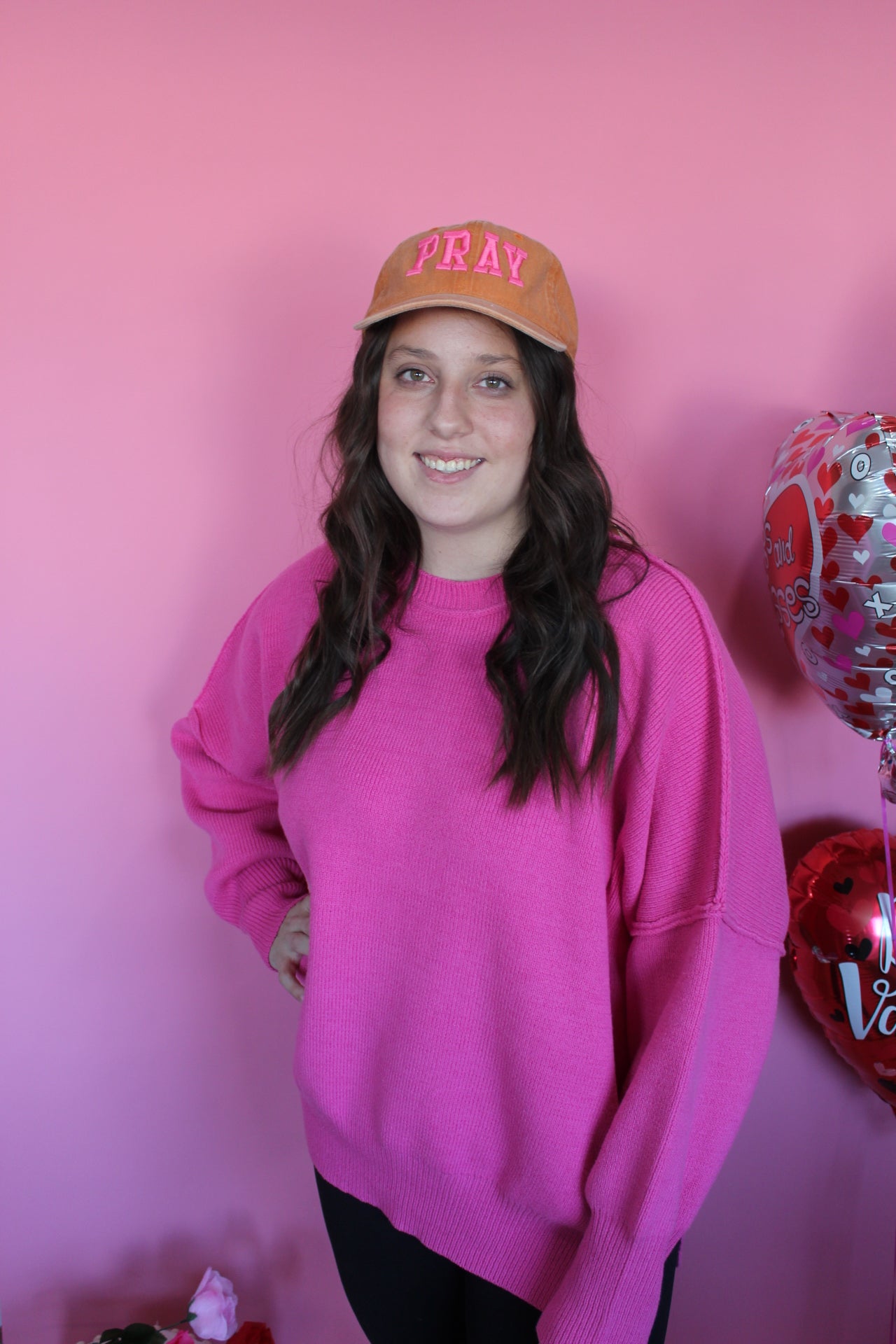 Trisha Oversized Sweater - Pink