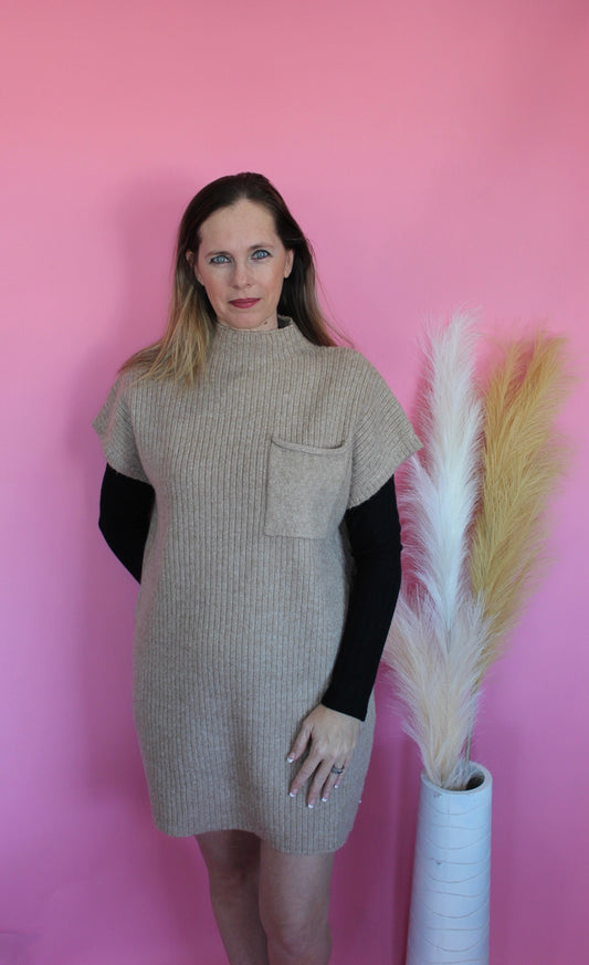 Leigh Sweater Dress - Oatmeal