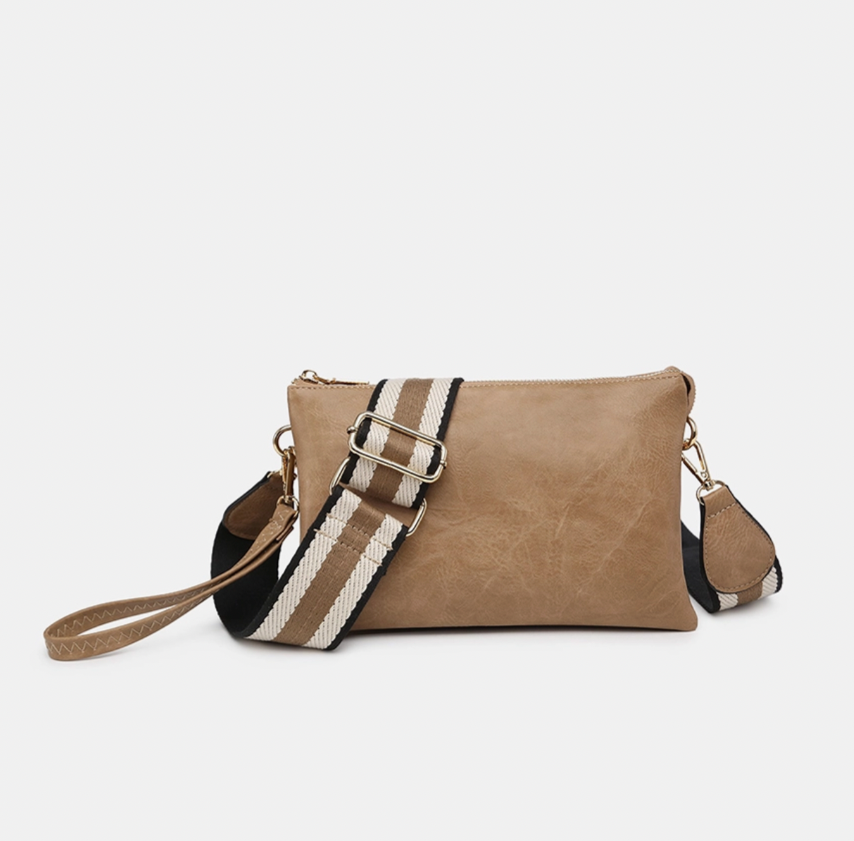 Izzy Crossbody With Guitar Strap- Taupe